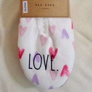 Rae Dunn LOVE Cozy Slippers  Size L/XL  8-10  NWT